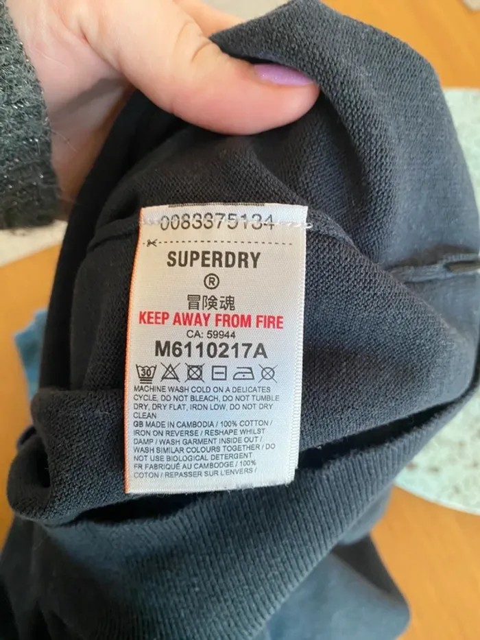 Pull superdry bleu marine - photo numéro 4
