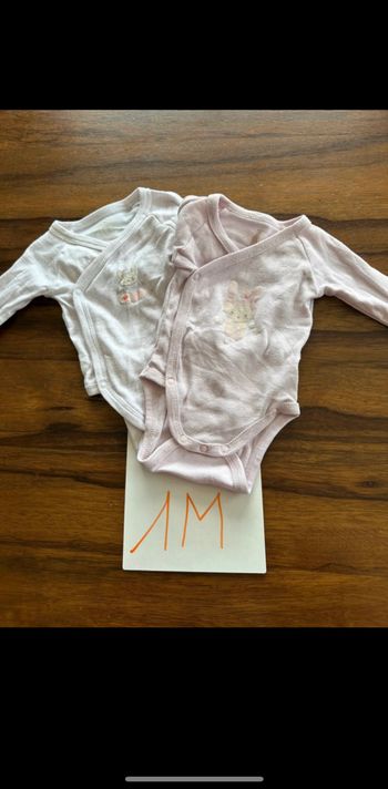 Lot 3 bodies manches longues 1 mois