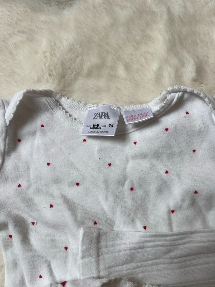 3 bodies cœur bébé fille 6-9 mois - photo numéro 3