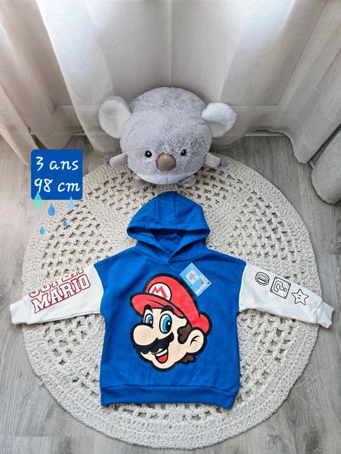 Boy: sweat Mario neuf Primark 3 ans