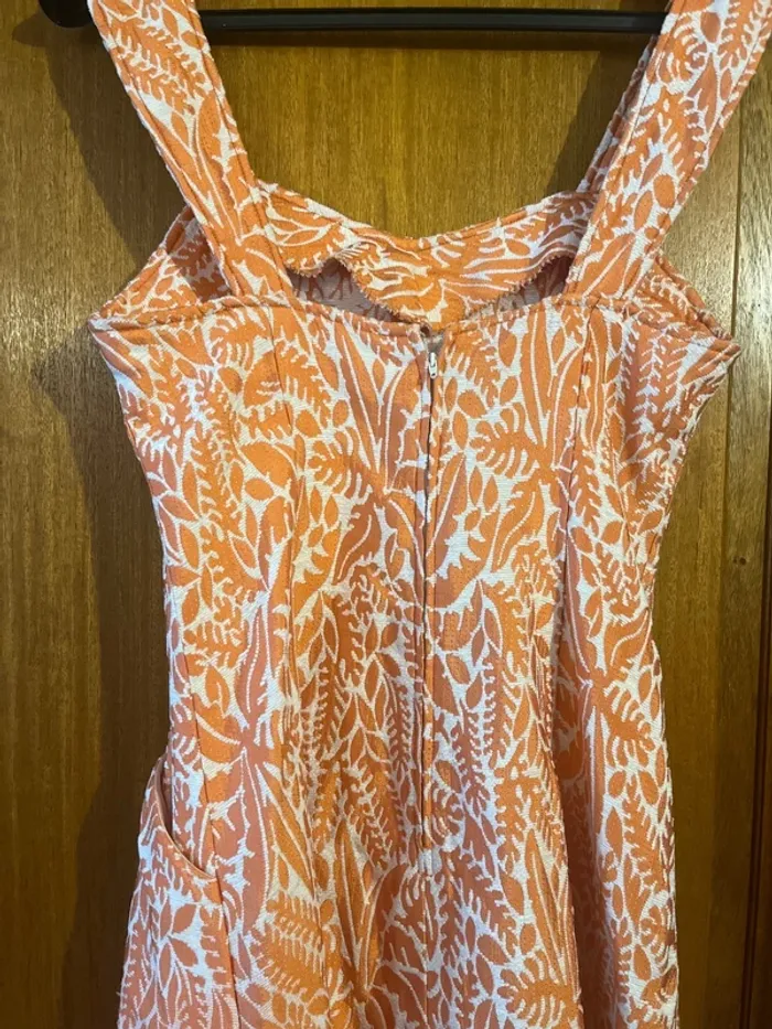 Robe orange et blanche taille unique - photo numéro 4