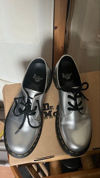 Chaussure Dr Martens 1461 Vegan argenté