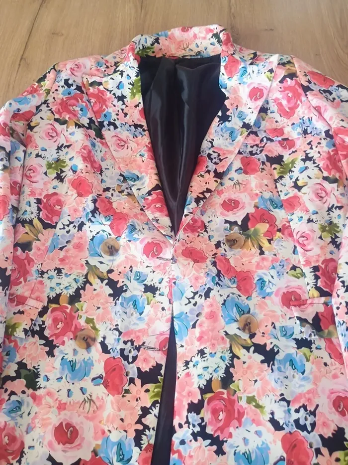 Veste fleurie doublée Elenza by L&L – XL, élégante et colorée - photo numéro 4