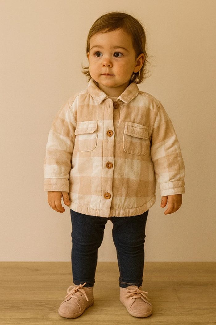 Veste fourrure à carreaux TAO