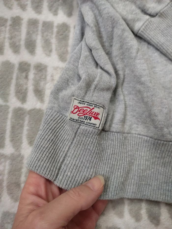 Pull fin gris à capuche Deeluxe taille L 40 - photo numéro 5