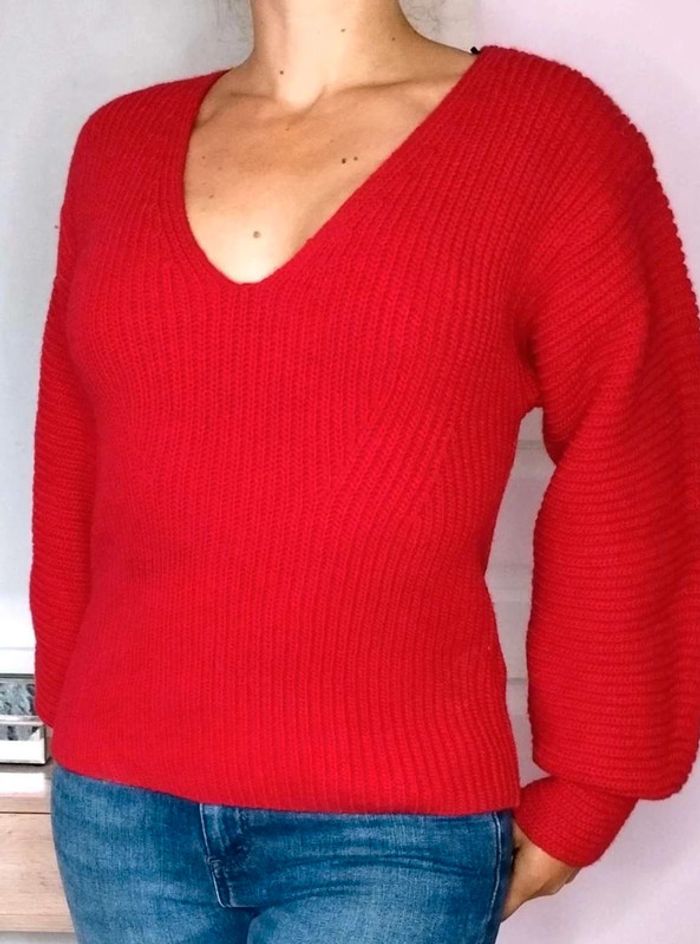 Pull hiver chaud - Laine - Rouge - H&M - XS - Neuf étiquette