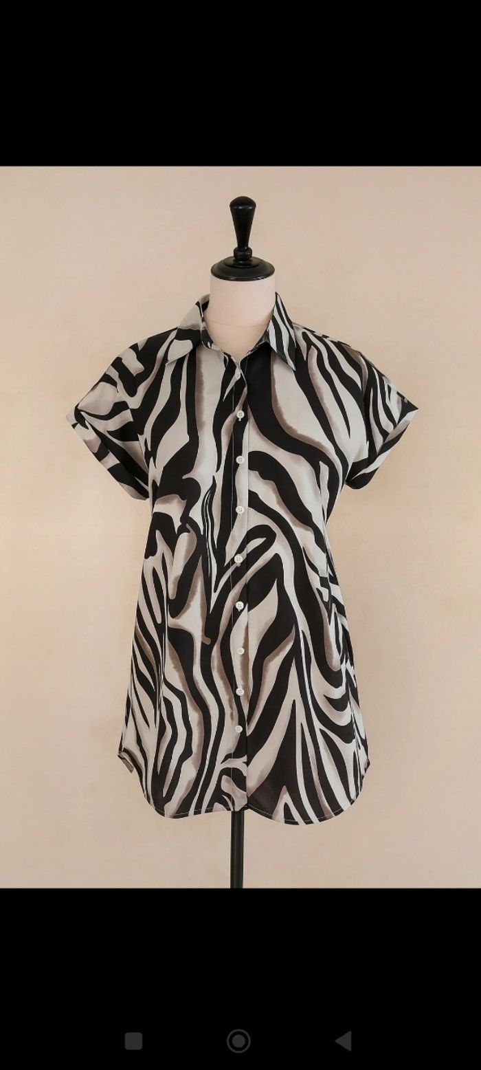 Chemise mi longue manches courtes femme taille 38
