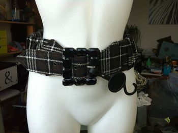 Ceinture tartan marron