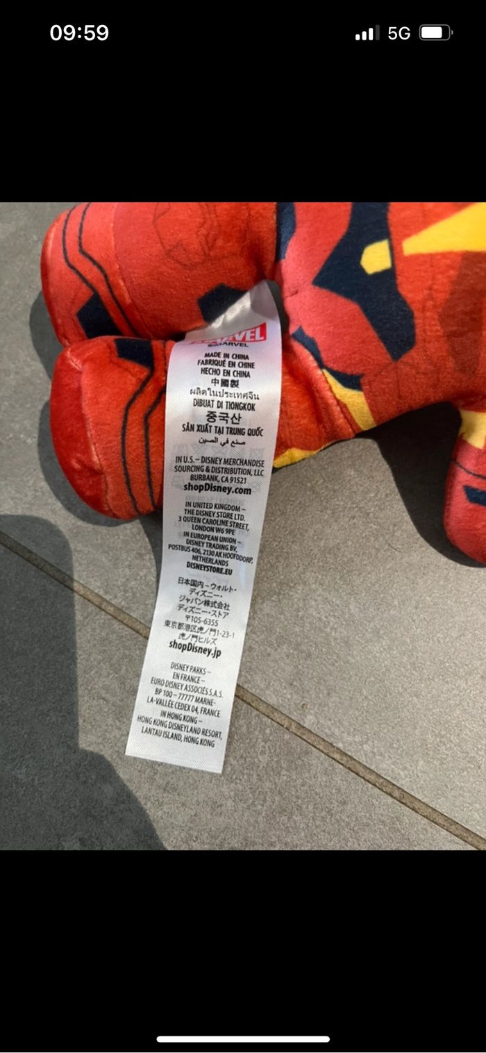 Peluche Iron man Disneyland Paris - photo numéro 9