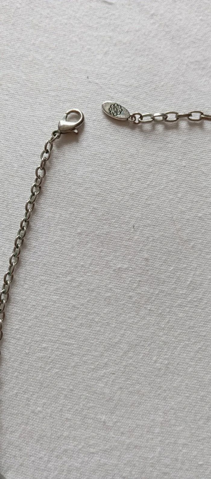 Joli collier métal pierres bleues - photo numéro 8
