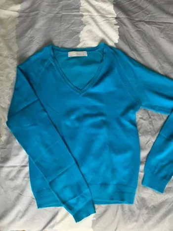 Pull léger Zara bleu pétant / turquoise