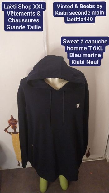 Sweat à capuche T.6XL Kiabi Neuf