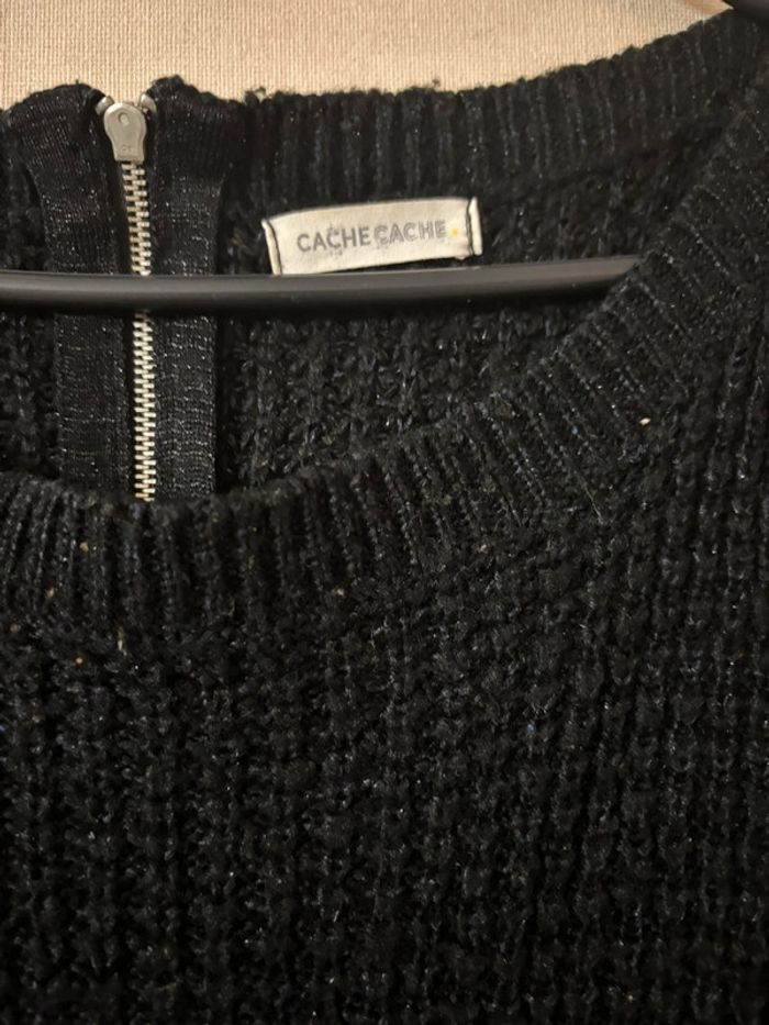 Robe pull noir cache cache taille L - photo numéro 2