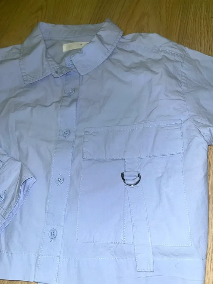 chemise bleu zara fille 8 ans - photo numéro 2