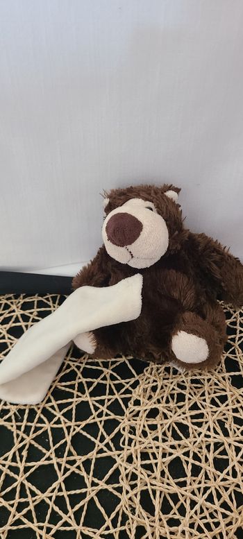 Doudou ours brun mouchoir BABY NAT