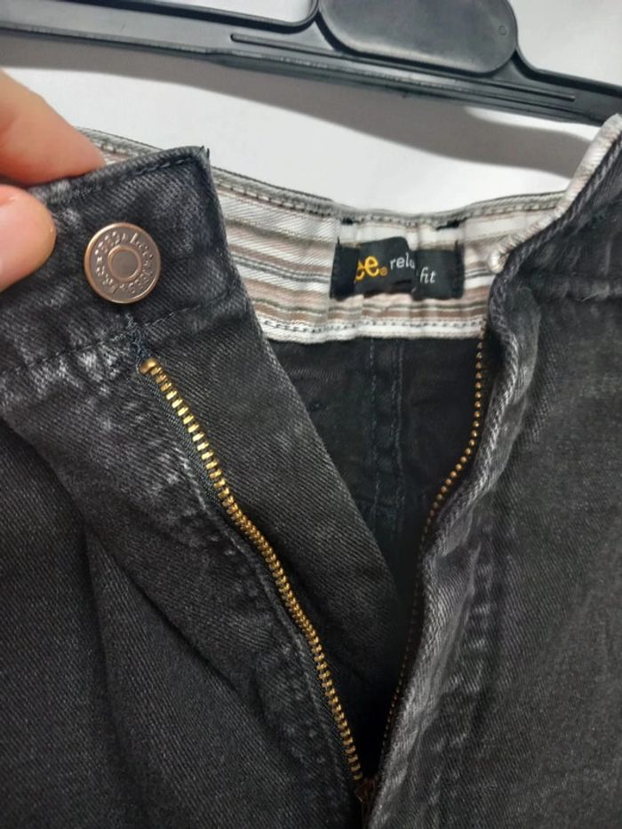 Jeans taille haute Lee Noir en coton - photo numéro 5
