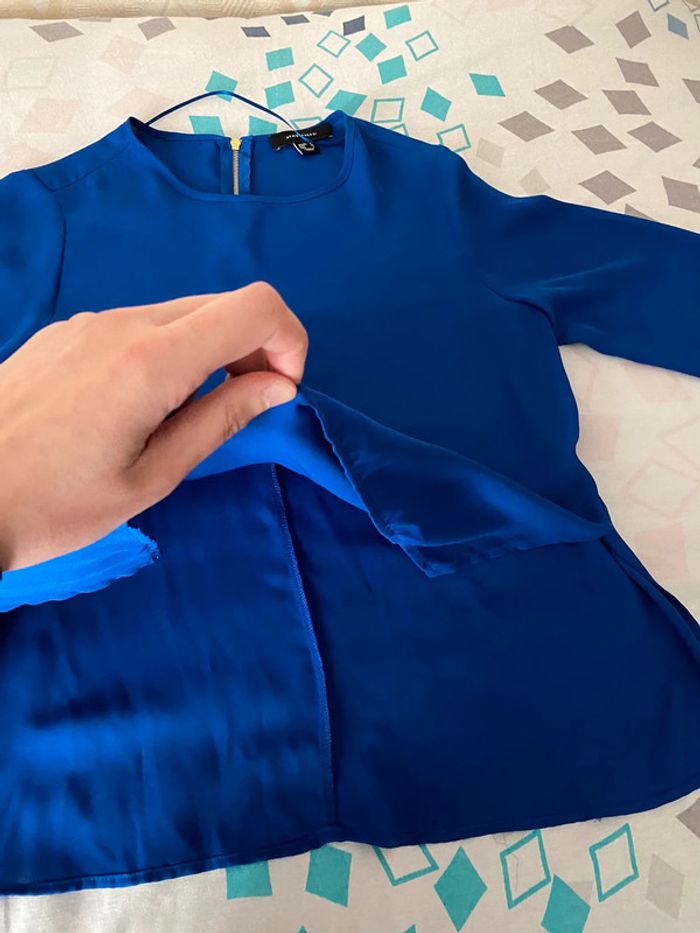 Superbe belle blouse fluide bleu électrique Primark taille 38 - photo numéro 10