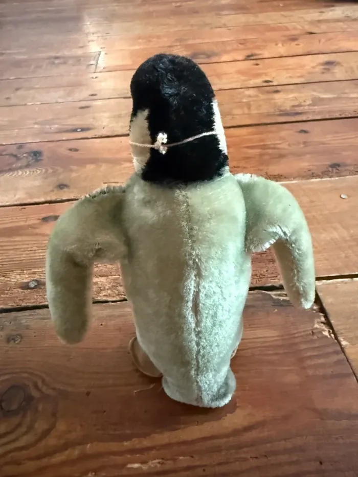 Peluche très ancienne rigide debout 22cm Steiff Manchot Peggy Penguin Pingouin Antarctique Papou - photo numéro 3