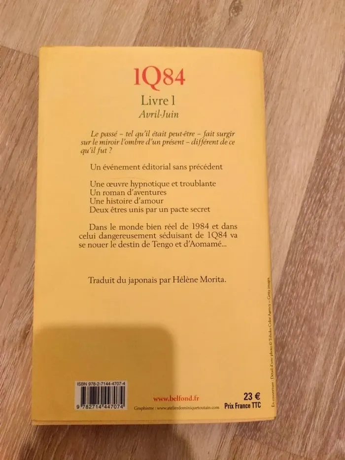 1Q84, Haruki Murakami (livre 1) - photo numéro 2