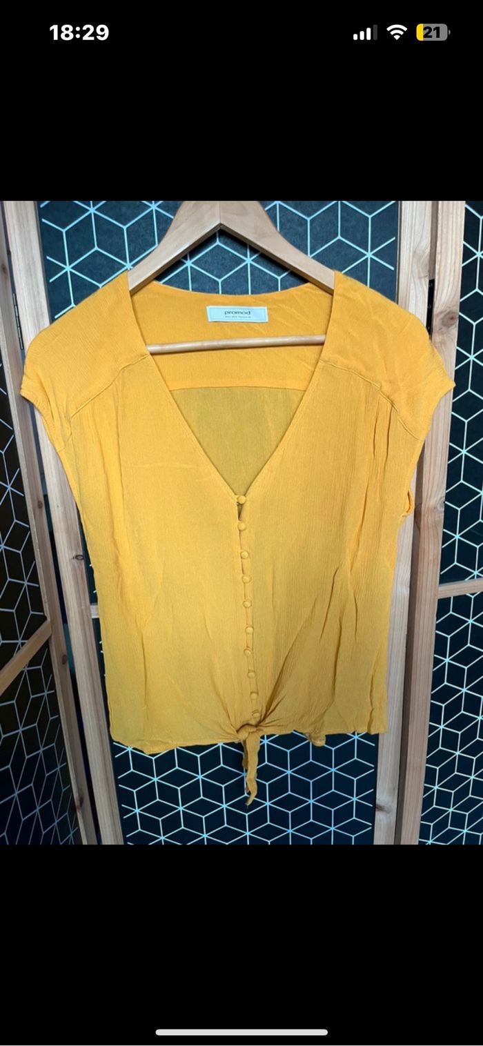 Blouse jaune Promod - photo numéro 2