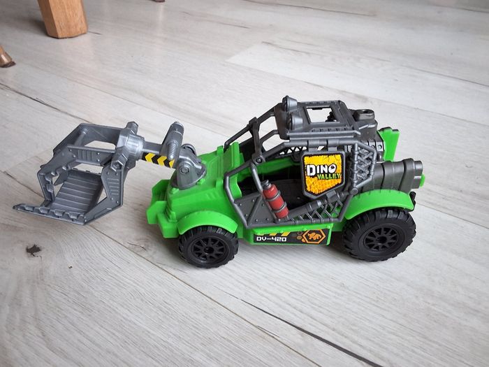 Jouet voiture attrape dinosaure type quad vert et gris 30 cm de long - photo numéro 3