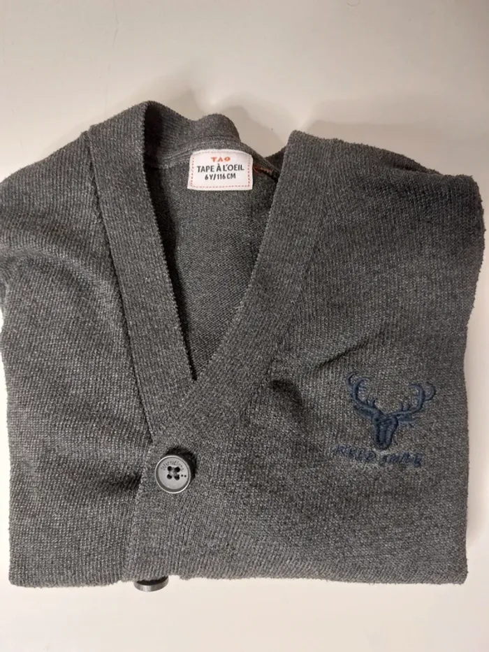 Gilet gris "Tape a l'oeil" - photo numéro 3