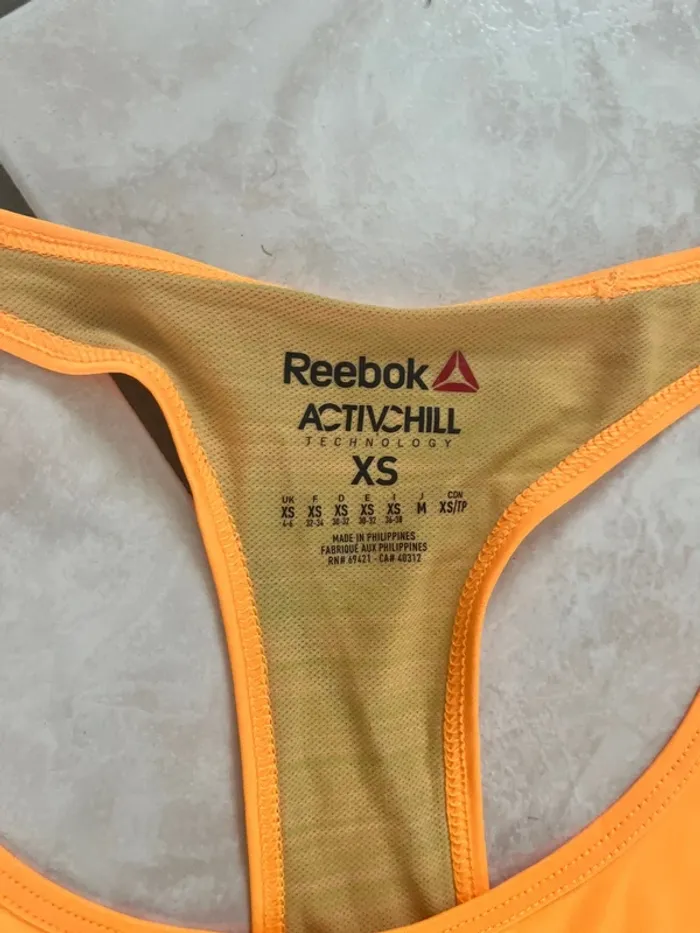 Débardeur de sport Reebok /XS / Orange / Excellent état - photo numéro 3
