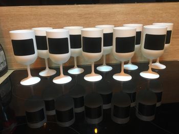 Lot de 10 verres à pied plastique épais