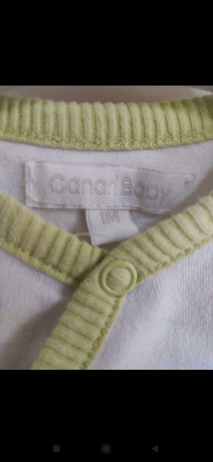 Pyjama dors-bien blanc et vert - photo numéro 4