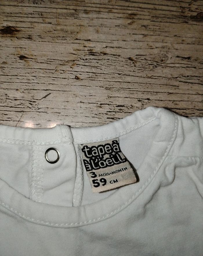 Joli t-shirt manches longues fille 3 mois TAO - photo numéro 4