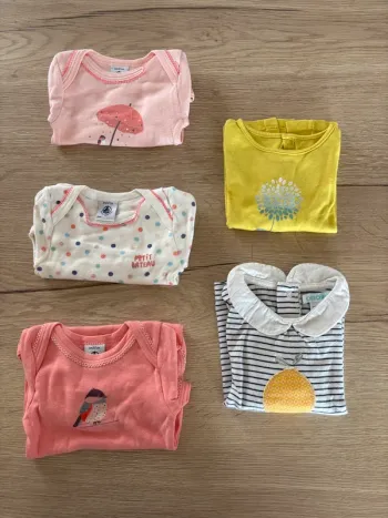 Hauts et body - 6 mois fille - Okaïdi - Petit bateau