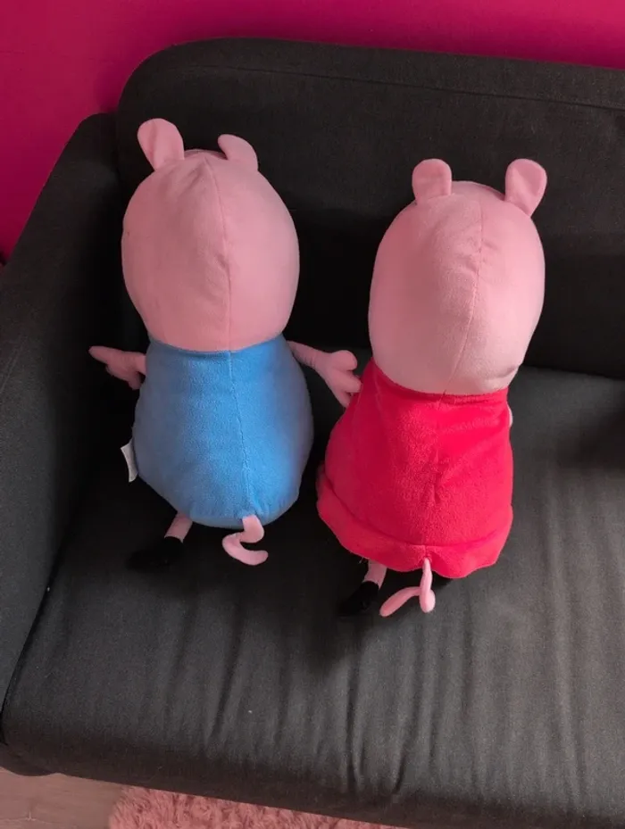 Peluche Peppa pig 50 cm le lot des 2 - photo numéro 2