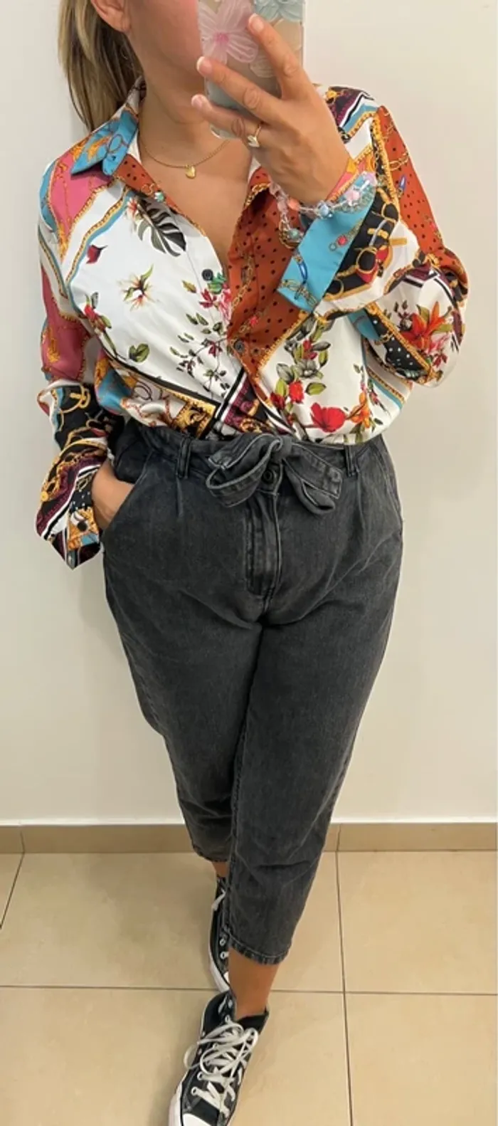 Chemise Satinée Imprimée - photo numéro 2