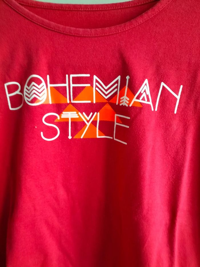 T-shirt ML rose bohemian style FPC junior 12ans - photo numéro 2