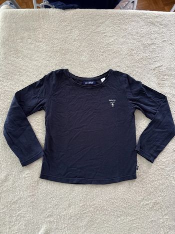 T-shirt manches longues bleu marine 4 ans