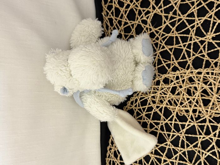 Doudou et compagnie hippopotame blanc bleu mouchoir - photo numéro 5