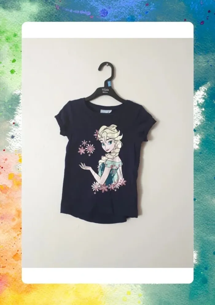 Tshirt reine des neiges elsa 4 ans disney