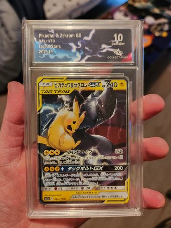 Carte gradée Pokémon Pikachu & Zekrom GX CA10