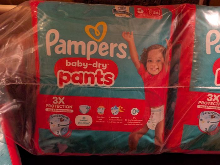 Lot 192 couches Pampers Baby-dry Taille 5 - photo numéro 3