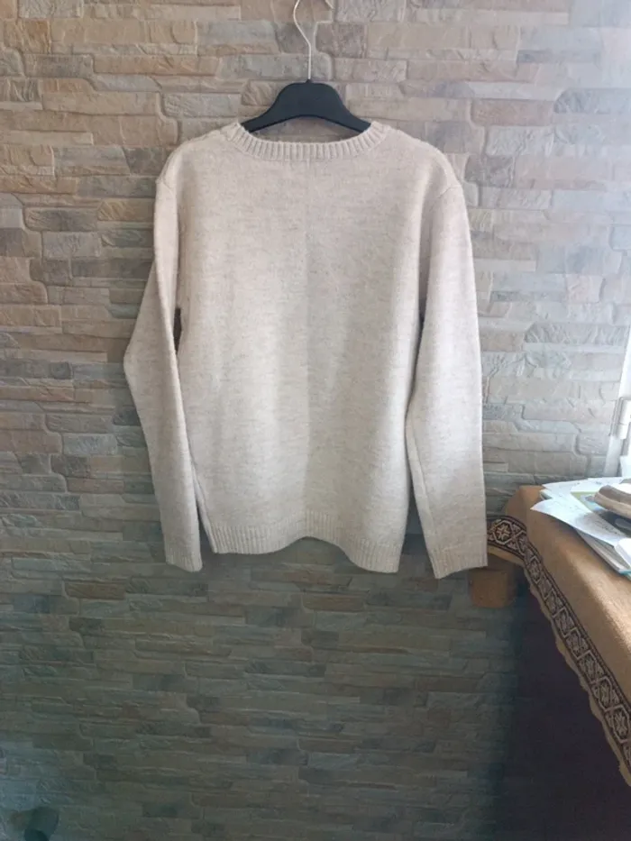 Pull torsades crème Kiabi 12A - photo numéro 2