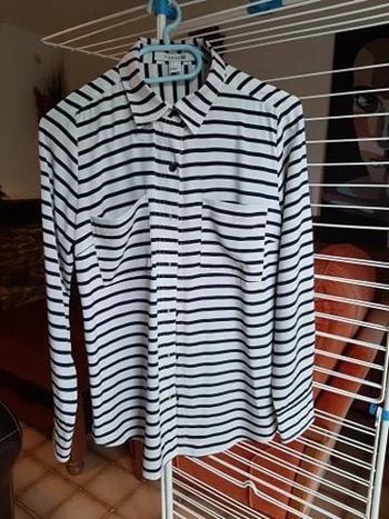 Belle chemise fluide longue femme manches longues rayée Forever 21 taille S