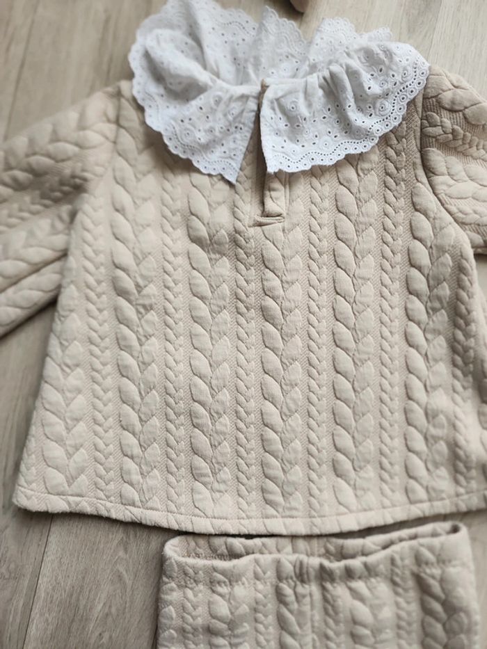 Ensemble Alix beige col broderie 24/36mois - photo numéro 12