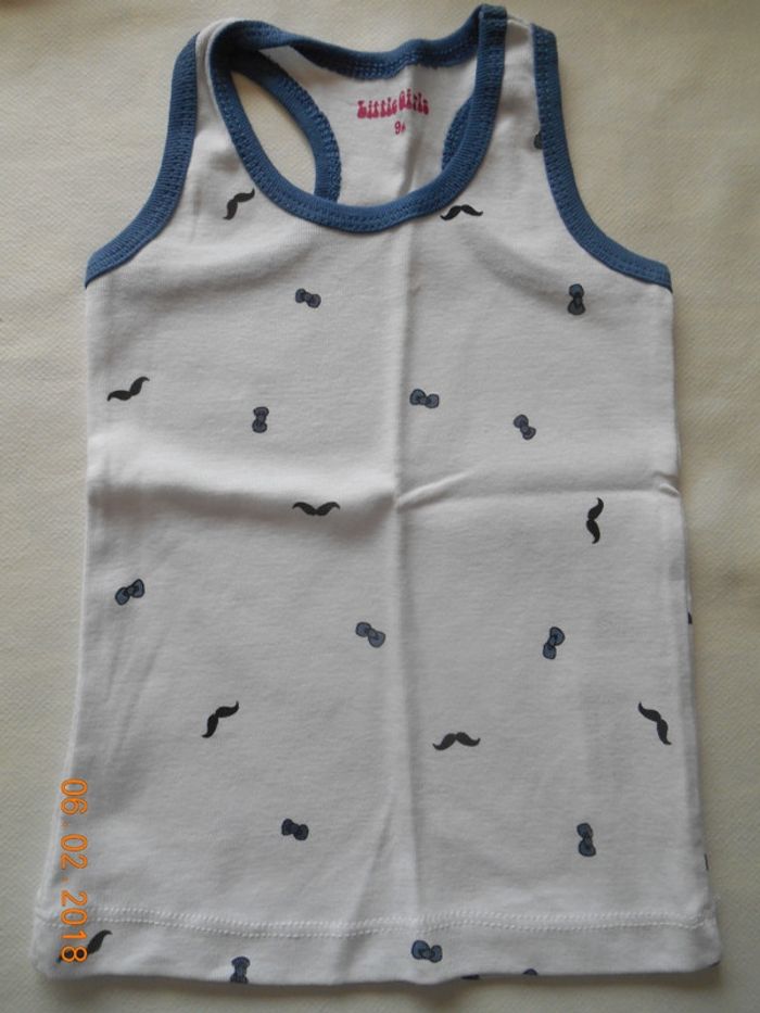 Tee-shirt/ marcel Little Girls 9-12 mois neuf