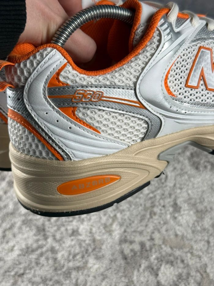 New Balance 530 Running Abzorb - White & Cream & Orange - photo numéro 14