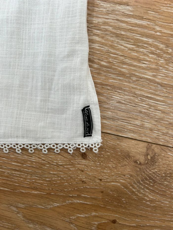 Haut débardeur blanc du Nil - en coton et dentelles - taille 4 42/44 - photo numéro 4
