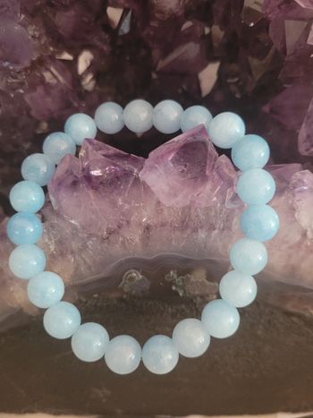 Bracelet en pierres naturelles d aigue marine