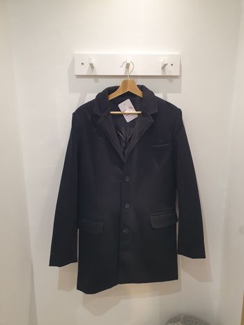Manteau caban noir Cambridge mi-long Taille M (taille petit)