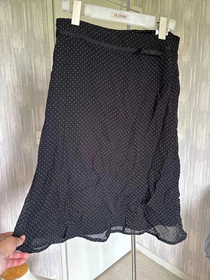 Jupe mi longue à pois taille 40 marque sixth sense •