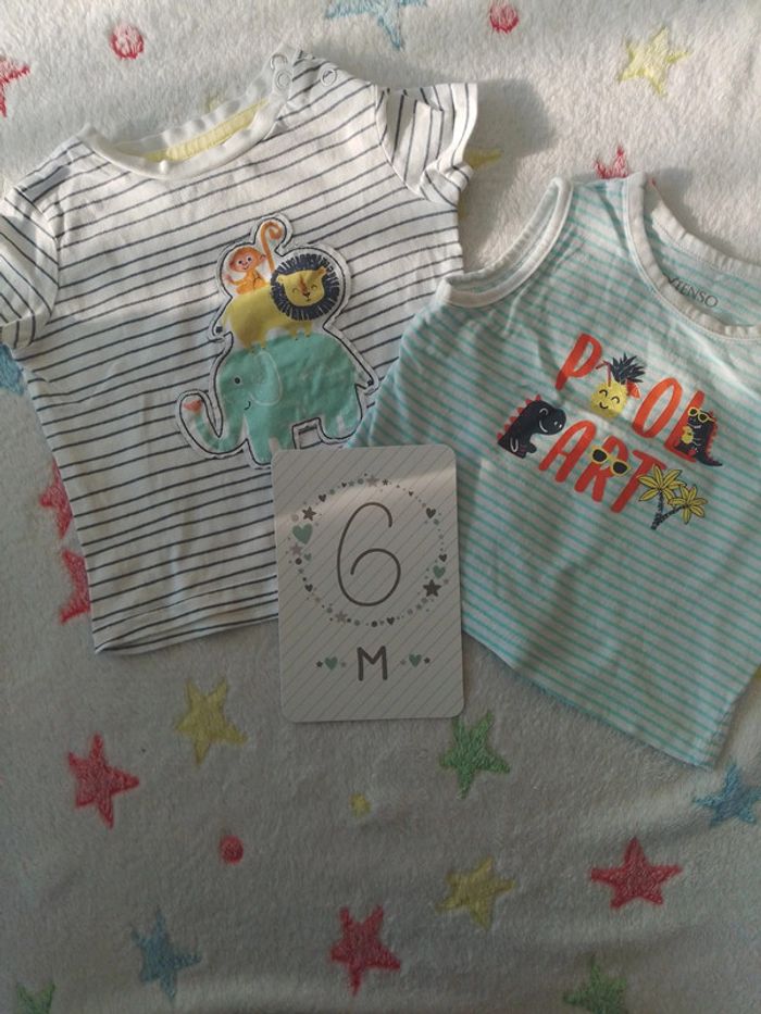 Lot tshirt manche courte 6mois