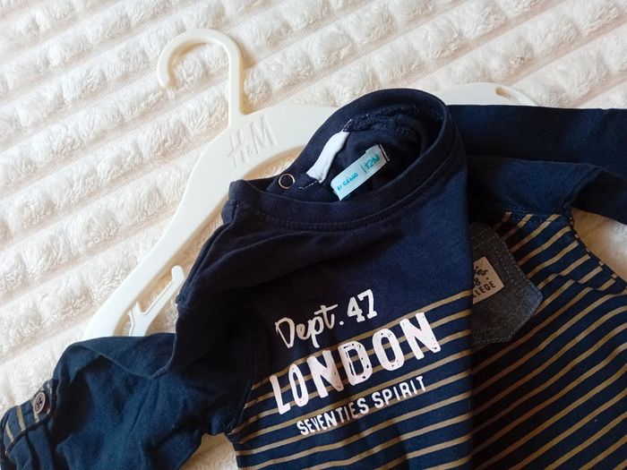 Tshirt ML 12mois 🖤💙 - photo numéro 3